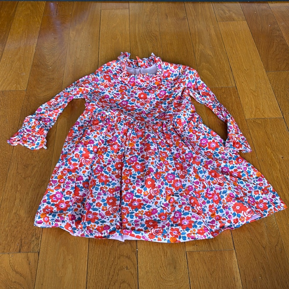 Jacadi Liberty Printed 3/4 Sleeve Dress 4T